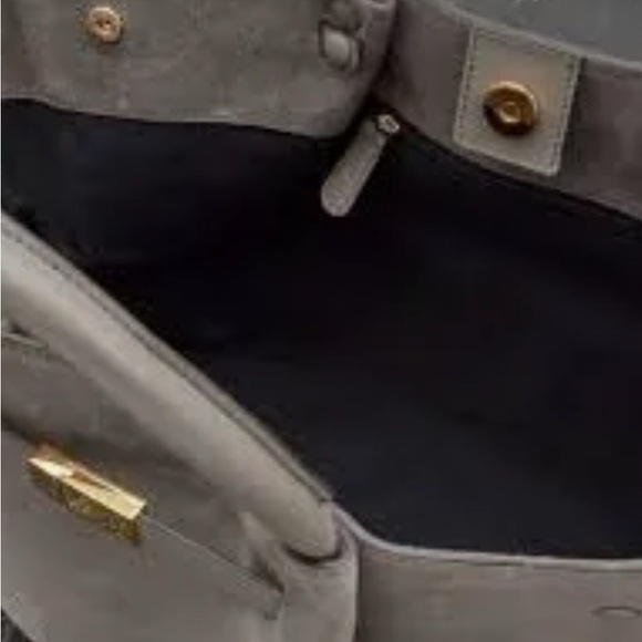 🔥NWT‼️ Authentic DeMellier New York Midi Gray Suede Leather Bag✨✨✨ - Picture 4 of 11